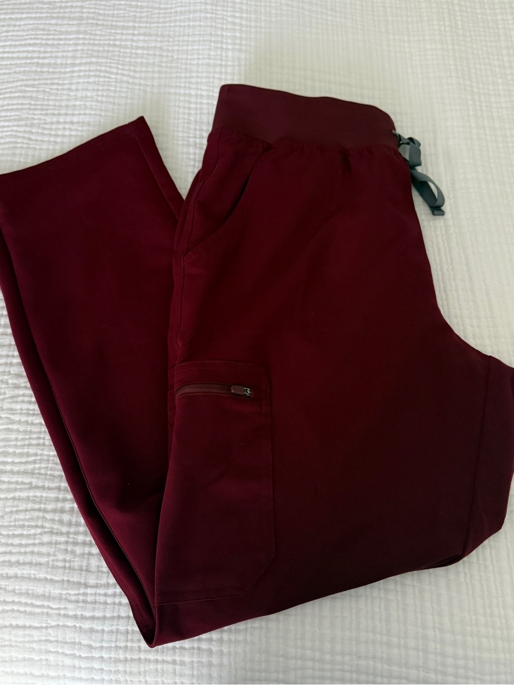 Figs Womens Yola Maroon Scrub Pants